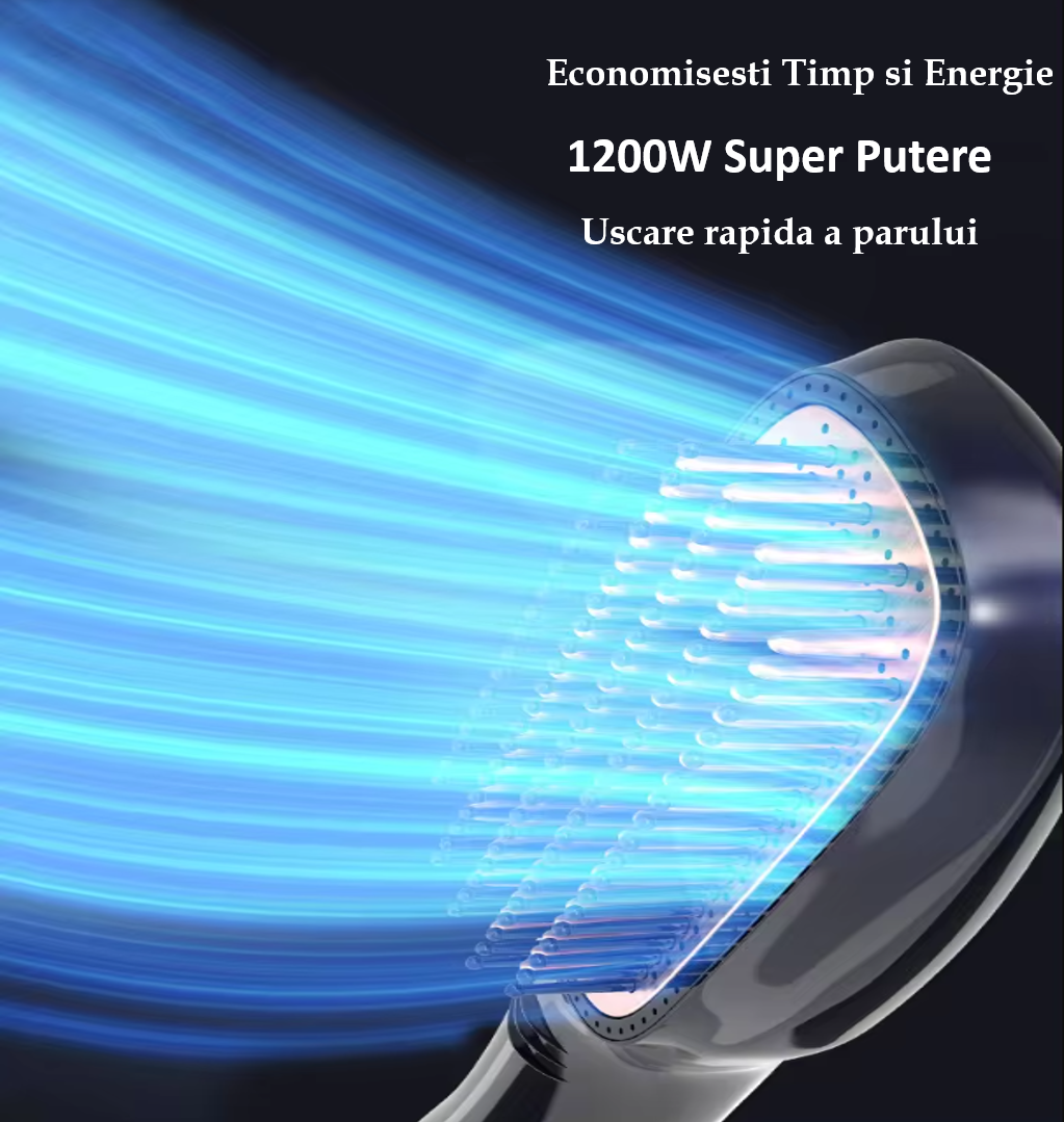 Perie de par electrica 3 in 1 pentru volum, coafare, uscare si indreptare rapida, Ceramica, Tehnologie cu ioni negativi
