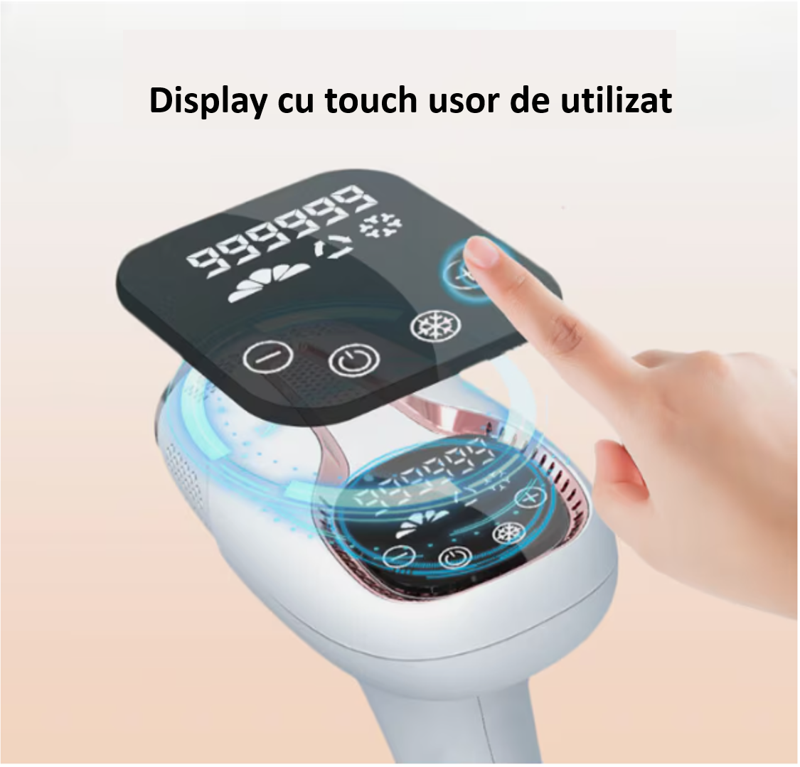 Epilator IPL, epilare definitiva fara durere, 999.999 impulsuri, 5 trepte de intensitate