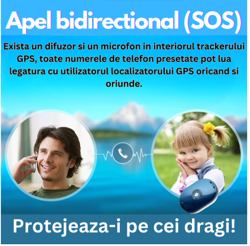 Mini GPS tracker, Dispozitiv localizare si monitorizare, cartela SIM, buton SOS, Istoric traseu