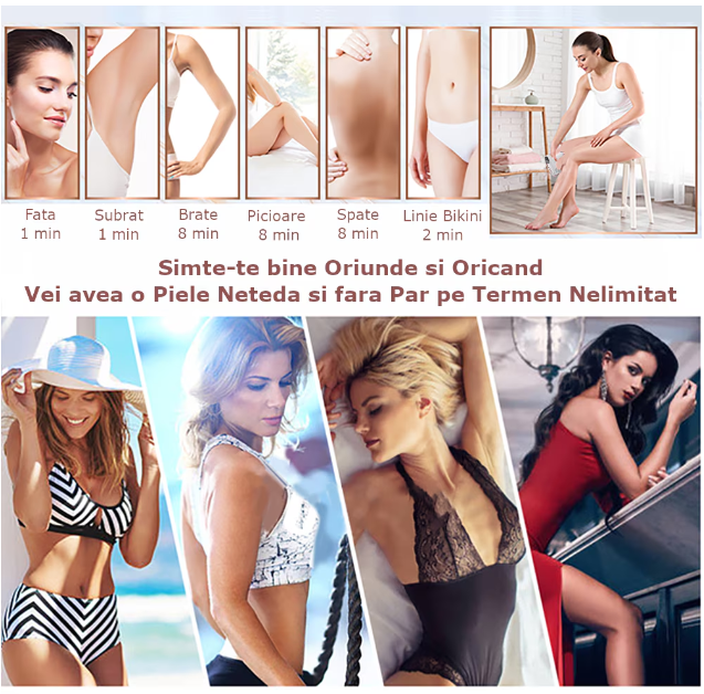 Epilator IPL, epilare definitiva fara durere, 999.999 impulsuri, 5 trepte de intensitate