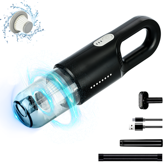 Aspirator de mana pentru Masina si Uz casnic, Fara fir,  11.1V, 0.7l, Putere 8.000 PA, Autonomie 35 minute, cu filtru HEPA